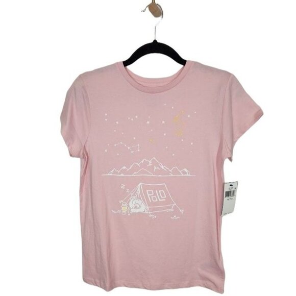 NWT Girls Polo Ralph Lauren‎ Constellation Tee in Print Shop Pink Size XL - Picture 1 of 7